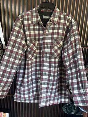 Timber Ridge Quilted Lined Plaid Flannel Shirt Jacket XL